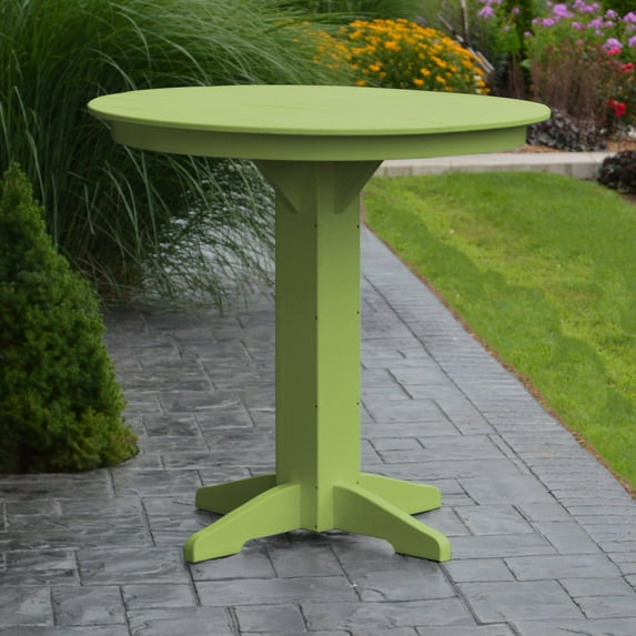 A & L Furniture Poly 44 in. Round Bar Height Table