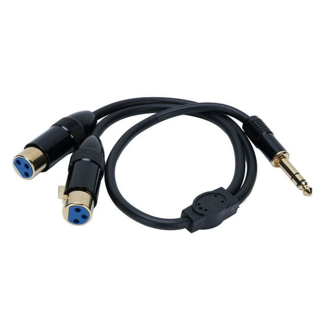 Cable De Doble Hembra XLR A 1/4, PVC Pure Cobre Precise 3 Pin Interferencia Dual XLR Estéreo Y Cable De División Para Micrófono