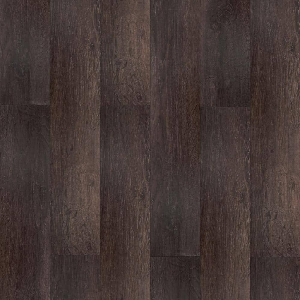 Art3d Peel and Stick Floor Tile Vinyl Wood Plank 54 Sq.Ft, Rigid Surface Self-Adhesive Flooring in Brown Stone