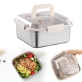 thumbnail image 2 of pdqouc Airtight 304 Stainless Steel Bread Box, DishwasherSafe Bread Storage Container for Homemade Bread with Time Recording Lid and Handle, Keeps Bread Fresh, 2 of 9