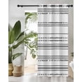 thumbnail image 3 of Boho Triangle Thermal Insulated Blackout Curtains for Bedroom 63 Length Stripes Geometric Black Room Darkening Curtain 1 Panel Grommet Window Curtain Drape for Living Room Nursery Room, 3 of 7