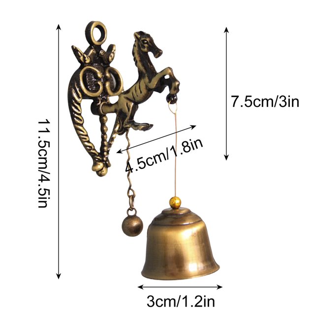 Sonnette Rétro en Forme de Hibou Cheval pour Intérieur et Extérieur