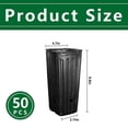 thumbnail image 2 of 50pcs Plastic Deep Plant Nursery Pots - 9.8" Tall Black Tree Pots with Drainage Holes for Seedlings Indoor Outdoor Gardening, 2 of 7