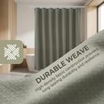 thumbnail image 5 of Unique Bargains Modern Waffle Weave Shower Curtain with 12 Hooks Green 71"W x 71"L, 5 of 5