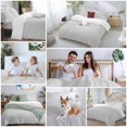 thumbnail image 5 of Solid Color Duvet Cover Set Full Size, Light Gray 4 Piece Soft Microfiber Bedding Set with 1 Duvet Cover, 1 Flat Sheet, 2 Pillowcases, 5 of 9