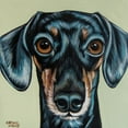 thumbnail image 2 of Vitaletti, Carolee 20x20 Gold Ornate Wood Framed with Double Matting Museum Art Print Titled - Traditional Dachshund, 2 of 4
