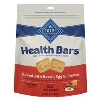 Blue Buffalo Health Bars Crunchy Dog Biscuits, Bacon, Egg & Cheese, 32-oz Bag