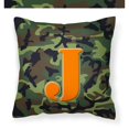 thumbnail image 1 of "Treasures CJ1030-JPW1414 Monogram Initial J Camo Green Tela Almohada, Grande, Multicolor" Caroline's Treasures CJ1030-JPW1414, 1 of 1