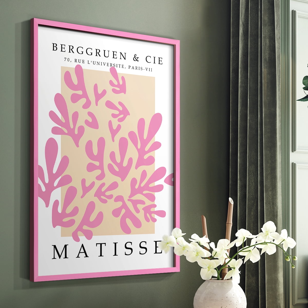 Matisse CCCXXXII in Pink Solid Wood 8 x 10 Framed Print