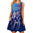 thumbnail image 2 of Vestido estampado sin mangas del día de la independencia de playa casual de verano para mujer Fridja  hjkh4480, 2 of 5