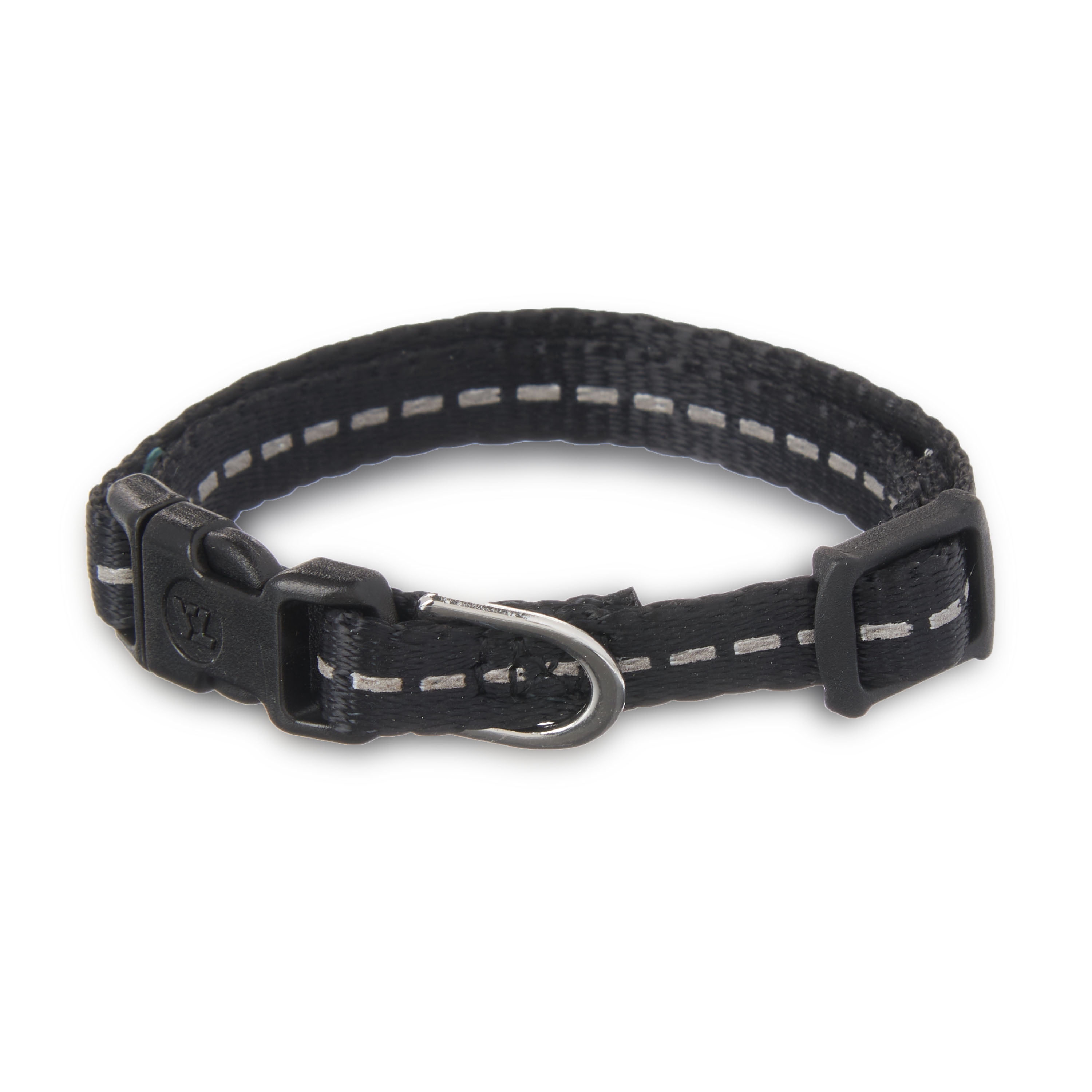 Vibrant Life Solid Nylon Adjustable Dog Collar, Black, x-Small