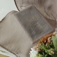 thumbnail image 4 of Yipa Tulle Curtains Panel Rod Pocket Sheer Window Curtain Treatments Long Voile Windows Drapes Light Filtering Lightweight Semi Solid Linen Textured Brown W: 52" x H: 84", 4 of 6