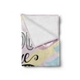 thumbnail image 2 of Best Friend Soft Flannel Fleece Throw Blanket, Calligraphy on a Pastel Toned Backdrop, Cozy Plush for Indoor and Outdoor Use, 60" x 80", Pale Mauve Multicolor, by Ambesonne, 2 of 5