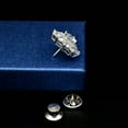 thumbnail image 4 of Crystal Flower Brooch Women Shirt Lapel Pins Buckle Buttons Metal Tie, 4 of 8