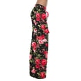 thumbnail image 4 of Edvintorg Women's Floral Print High Waist Beach Wide Leg Palazzo Pants Summer Casual Loose Lounge Pants With Pocket On Clearance, 4 of 6