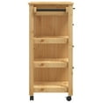 thumbnail image 6 of vidaXL Kitchen Trolley MONZA 33.1"x15.7"x35.4" Solid Wood Pine, 6 of 8