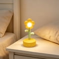 thumbnail image 6 of Cute Flower Night Light Mini Flower Lamp Portable LED Bedside Table Lamp Battery Operated Warm Glow for Kids Room Bedroom Desk Decor Gift, 6 of 6