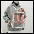 thumbnail image 4 of dajkiuy Clear Backpack Heavy Duty PVC Transparent Backpack Large School Book Bag, 4 of 7