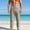 Khaki, variant on Straight Leg Athletic Pants for Men with Zipper Pockets Elastic Drawstring Waist Lightweight Relaxed Fit Open Bottom Track Pants for Gym Travel and Outdoor Beige S