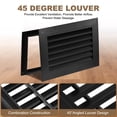 thumbnail image 4 of Uxcell 16" x 10" Door Air Vent Cover Anodized Aluminum Alloy Grille Ventilation Guard Louver Cover for Cabinet Wardrobe Door, Black, 4 of 7