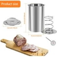 thumbnail image 3 of Press Ham Maker, Stainless Steel Meat Press for Making Homemade Deli Meat With Thermometer Ham Sandwich Meat Press Maker for Kitchen Homemade Bacon Meat Lunchmeat, 3 of 6