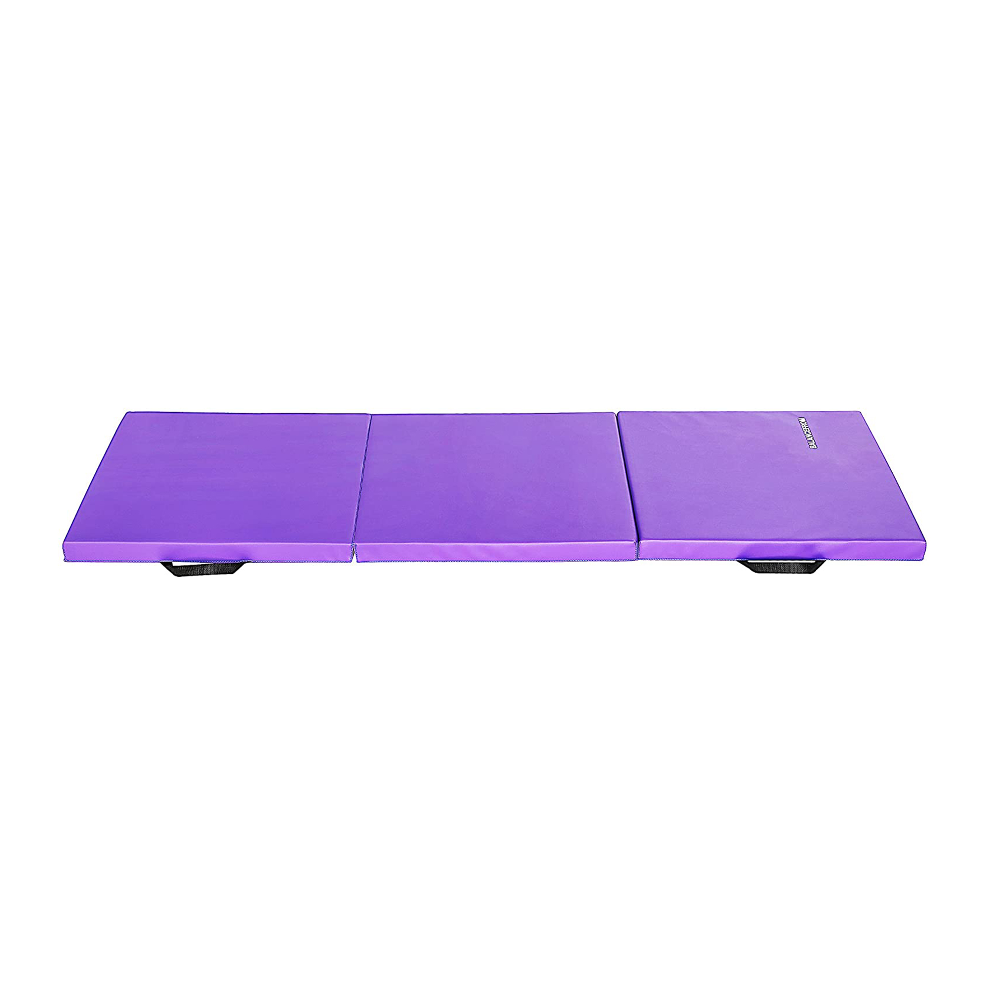 BalanceFrom 6 Ft. x 2 Ft. x 2 In. Three Fold Folding Exercise Mat with Carrying Handles for MMA, Gymnastics and Home Gym, Purple - image 5 of 6