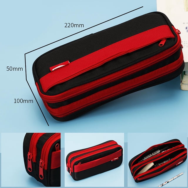 School Supplies for Kids Three-layer Color Matching Pencil Case Pencil Case Elementary School Students Middle And High School Tool Box School Supplies College
