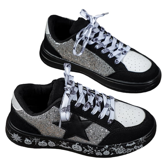 Fashion Casual Shoes Glitter Platform Sneakers Comfortable Slip on Walking Shoes Daily Wear Women Velvet Like Fabric