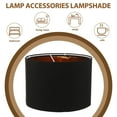 thumbnail image 2 of Miangastore Round Lampshade Linen Fabric Pendant Lamp Shade Decorative Table Light Shade, 2 of 9