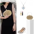 thumbnail image 4 of Rhinestone Evening Clutch Bag for Women Bridal Diamonds Clutch Purses Wedding Purse Prom Cocktail Party Handbags, 4 of 8