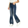 thumbnail image 6 of JLMSPLWG Girls Bootcut Jeans Kids Trendy New Slim Stretchy Jeans Girl's Summer Personalized Pants Soft Elastic Flared Jeggings Teen Girl High Waist Solid Color Pantalones Girls Clothes, 6 of 8