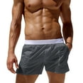 thumbnail image 2 of Clearance! Hontri Men's Swim Trunks Men's Unlined Transparent Sexy Shorts Fashion Casual Pants Sports Beach Swimming Pants Fiber Blended Swim Boardshort Grey,Xl, 2 of 7