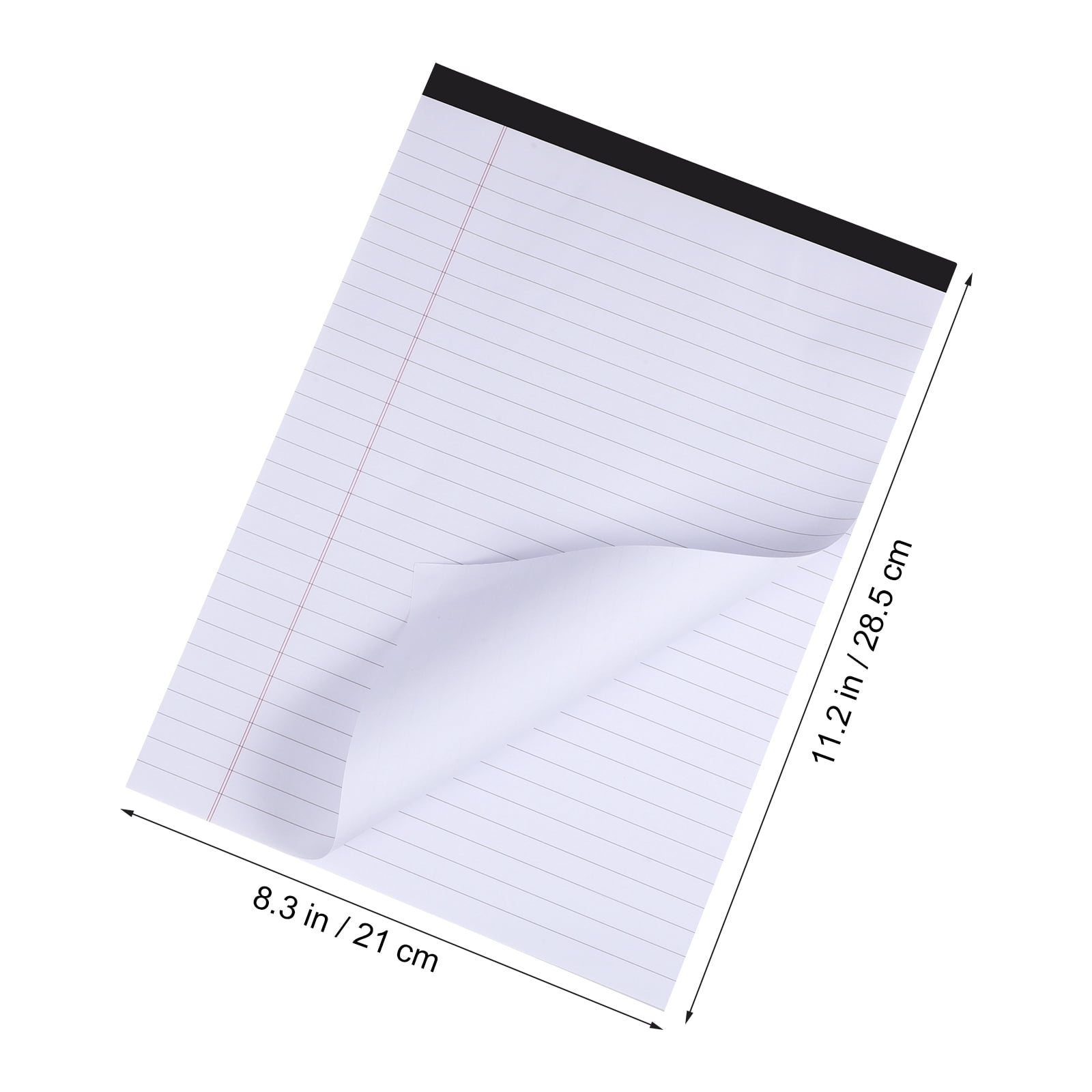Tineasur 3Pcs White A4 College Ruled Legal Pads Lined Writing Notebooks for Home Use