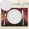 thumbnail image 3 of Ambesonne Fantasy Place Mats Set of 4, Trippy Surreal Cubes, Standard Size, Scarlet Green, 3 of 6