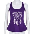 thumbnail image 4 of Gomelly Women Vest Scoop Neck Tank Top Fashion T Shirts Ladies Sexy Beach Pullover Sleeveless Tee Purple XL, 4 of 9