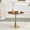 Gold+Walnut, variant on Round Tulip Bistro Dining Kitchen Table with Metal Pedestal Base Thickened Tabletop for Small Places, Living Room, Cafe