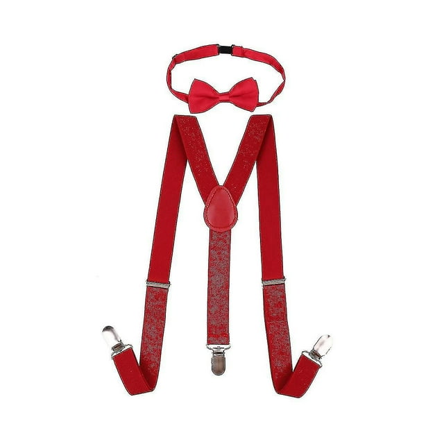 Kids Bow Tie And Adjustable Elastic Suspender Braces For Boys