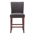 thumbnail image 5 of Chelsea Lane Counter Height Linen Dining Chairs, Set of 2, Dark Gray, 5 of 6
