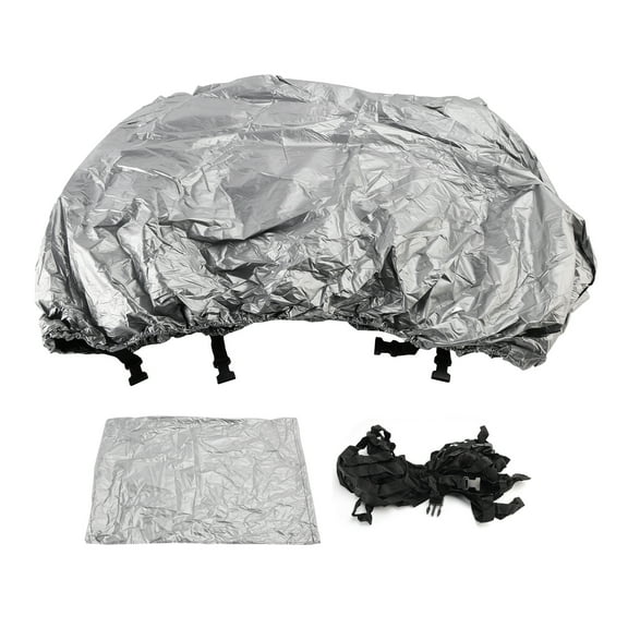 Heavy Duty Boat Cover Waterproof Silver For 16-18Ft Fishing Ski Bass Shelter