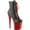 Black/Red Chrome Faux Leather, variant on Women's Pleaser Flamingo 1020 Ankle Boot