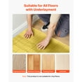 thumbnail image 6 of VEVOR Floor Underlayment 200 sq. ft/Roll, 3-in-1 3 mm Thick Flooring Padding with Tape & Vapor Barrier, Heavy Duty EPE Foam with Gold PE, Soundproofing and Noise Reduction, for Laminate Wood Floors, 6 of 9