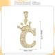 thumbnail image 2 of Charm de Letra de Corona Uxcell A-Z, Colgante de Letra del Alfabeto C, Chapado en Oro, Circonita Cúbica, Colgante Inicial Monograma, Joyería de Nombre para Hombres y Mujeres DIY, 2 of 6