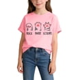 thumbnail image 2 of Afuyipoi Girls Print T-Shirts,Lover Shirt Casual Summer Crewneck Graphic Tees Pink 6-8 T, 2 of 5