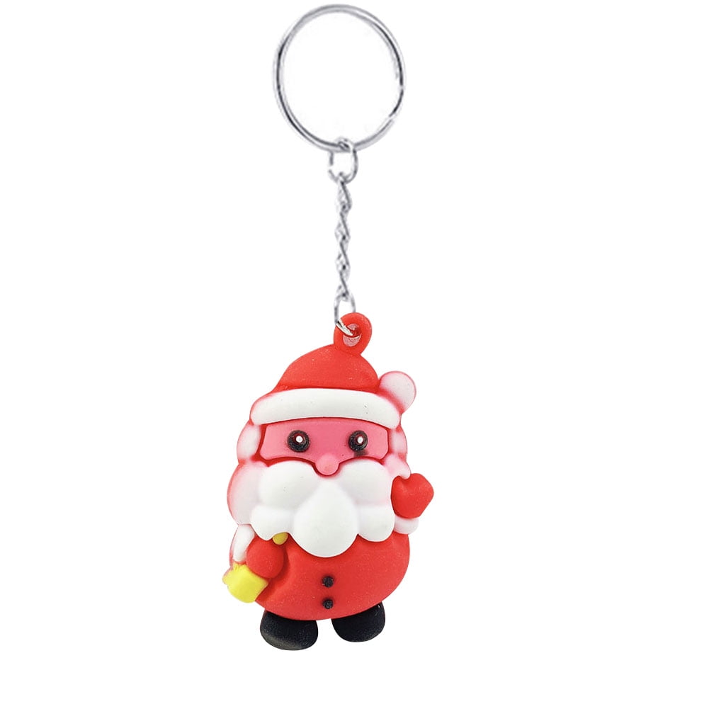 Santa Claus Keychain Cartoon Bag Soft Pendant Christmas Gift Doll Pendant New 
