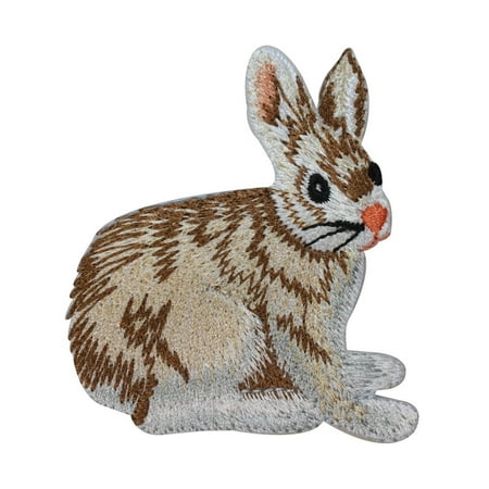 Bunny Rabbit Applique - ID 2744 Bunny Rabbit Patch Pet Hare Forest Animal Embroidered Iron On Applique
