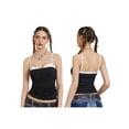 thumbnail image 3 of ZAXARRA Women Lace Trim Cami Top Low Cut Spaghetti Strap Camisoles Backless Cami Crop Tops Going Out Tank Top, 3 of 9