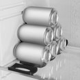 thumbnail image 3 of Silicone Bottle Stacking Mat (Set of 2) - Refrigerator Organizer Holder Rack to Stack Bottles, Cans, Beer, Soda - Black, 3 of 4