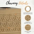thumbnail image 4 of Autumn Alley Tissue Box Cover Square, Tissue Box Cover, Gold Tissue Holders for Bathrooms, Bedroom, Kitchen with Embossed Pattern Tissue Holders Decorative, Rustic, Gold, 4 of 8