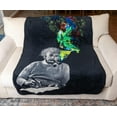 thumbnail image 4 of Albert Einstein Smoke Galaxy Lightweight Fleece Throw Blanket | 45 x 60 Inches, 4 of 8