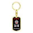 thumbnail image 4 of Otterhound Stainless Steel or 18k Gold Premium Swivel Dog Tag Keychain, 4 of 8